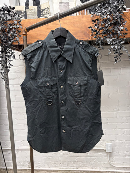 SS2004 Number (N)ine ‘Dream Baby Dream’ Punk Cutoff D-Ring Shirt