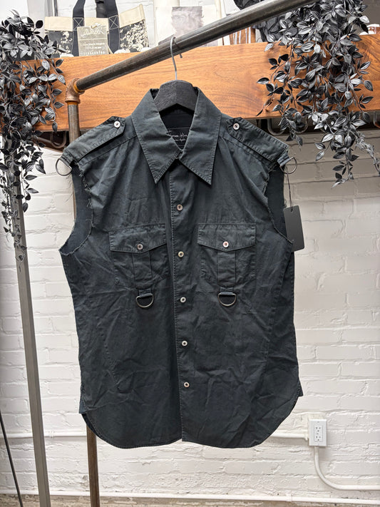 SS2004 Number (N)ine ‘Dream Baby Dream’ Punk Cutoff D-Ring Shirt