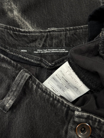 AW2019 Julius 10oz Bleach Distressed Wide Leg Denim