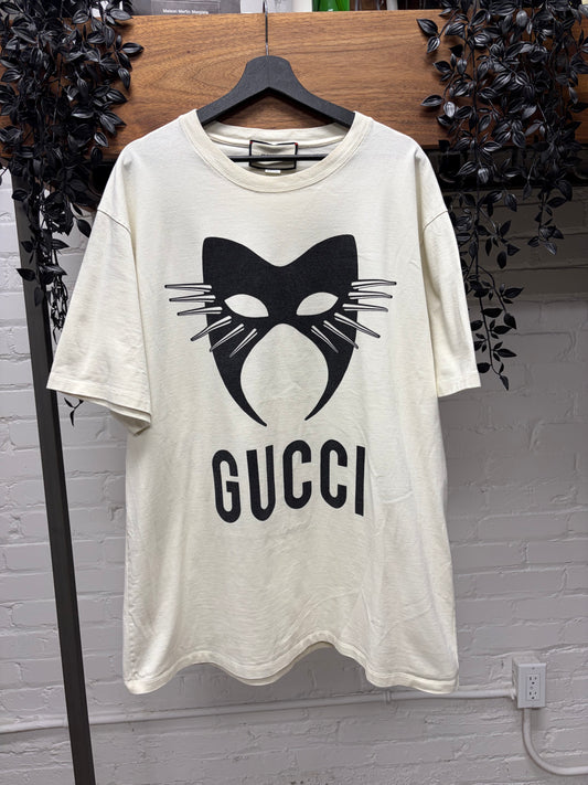Gucci Manifesto ‘Mask’ Cream White Oversized T-Shirt