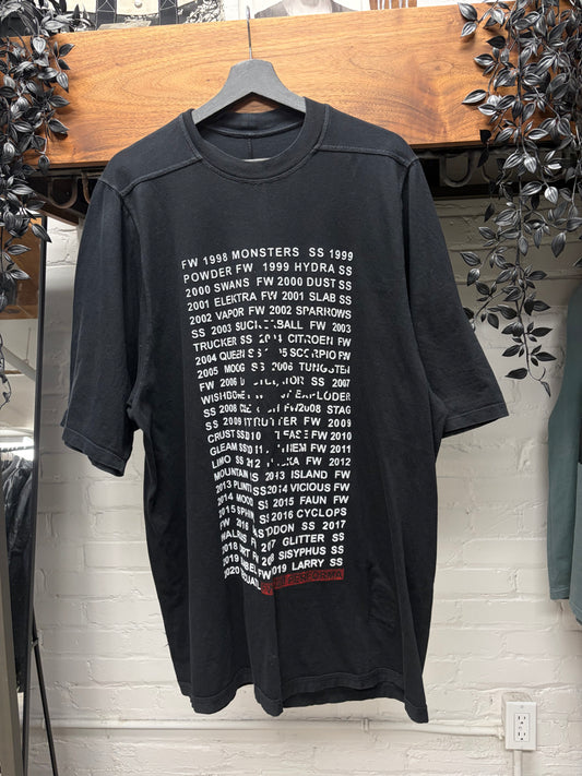AW2020 Rick Owens ‘Performa’ Collections History T-Shirt