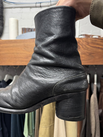 Maison Margiela ‘Tabi’ Split Toe Platform Heel Leather Boots