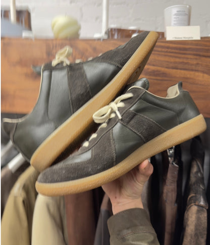 Maison Margiela Replica ‘G.A.T.’ Brown Suede/Gum Sole Sneakers