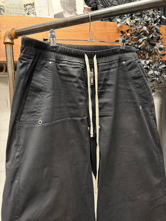 SS2023 Rick Owens Edfu ‘Bela’ Black Wide Leg Drawstring Pants