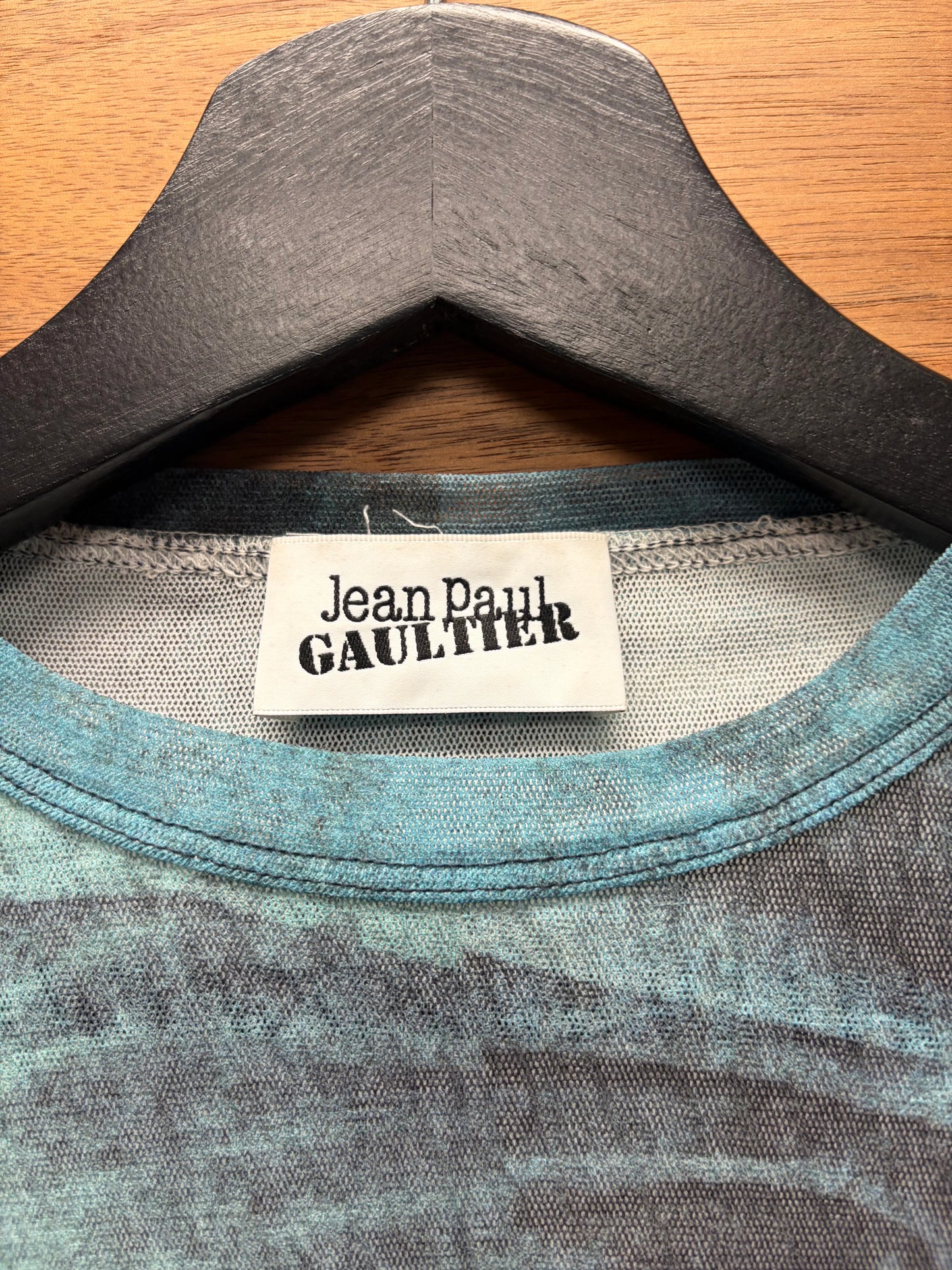 Jean Paul Gaultier ‘Body Art’ Mesh Long Sleeve Shirt