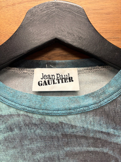 Jean Paul Gaultier ‘Body Art’ Mesh Long Sleeve Shirt