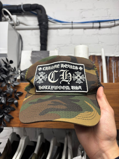 Vintage Chrome Hearts ‘Hollywood’ Store Exclusive Camouflage Trucker Hat