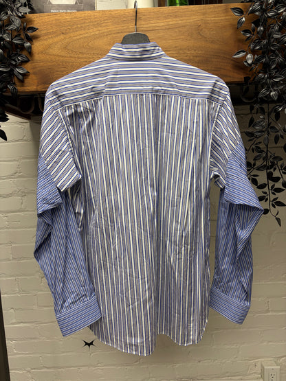 Comme Des Garçons Shirt Pinstripe Reconstructed Button Up Shirt