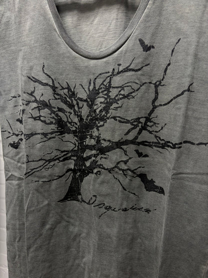 2000s Dsquared2 Faded Grey ‘Barren Tree’ Graphic T-Shirt