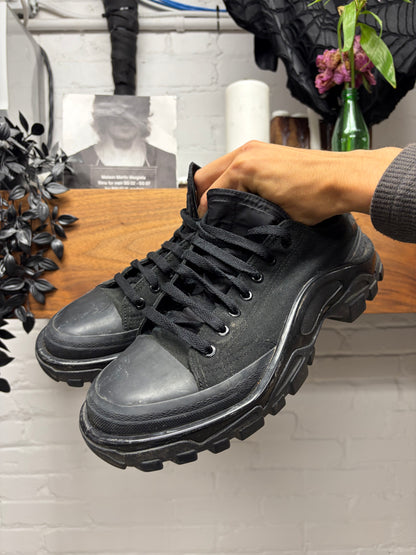 Raf Simons ‘Detroit Runner’ Triple Black Low Top Sneakers