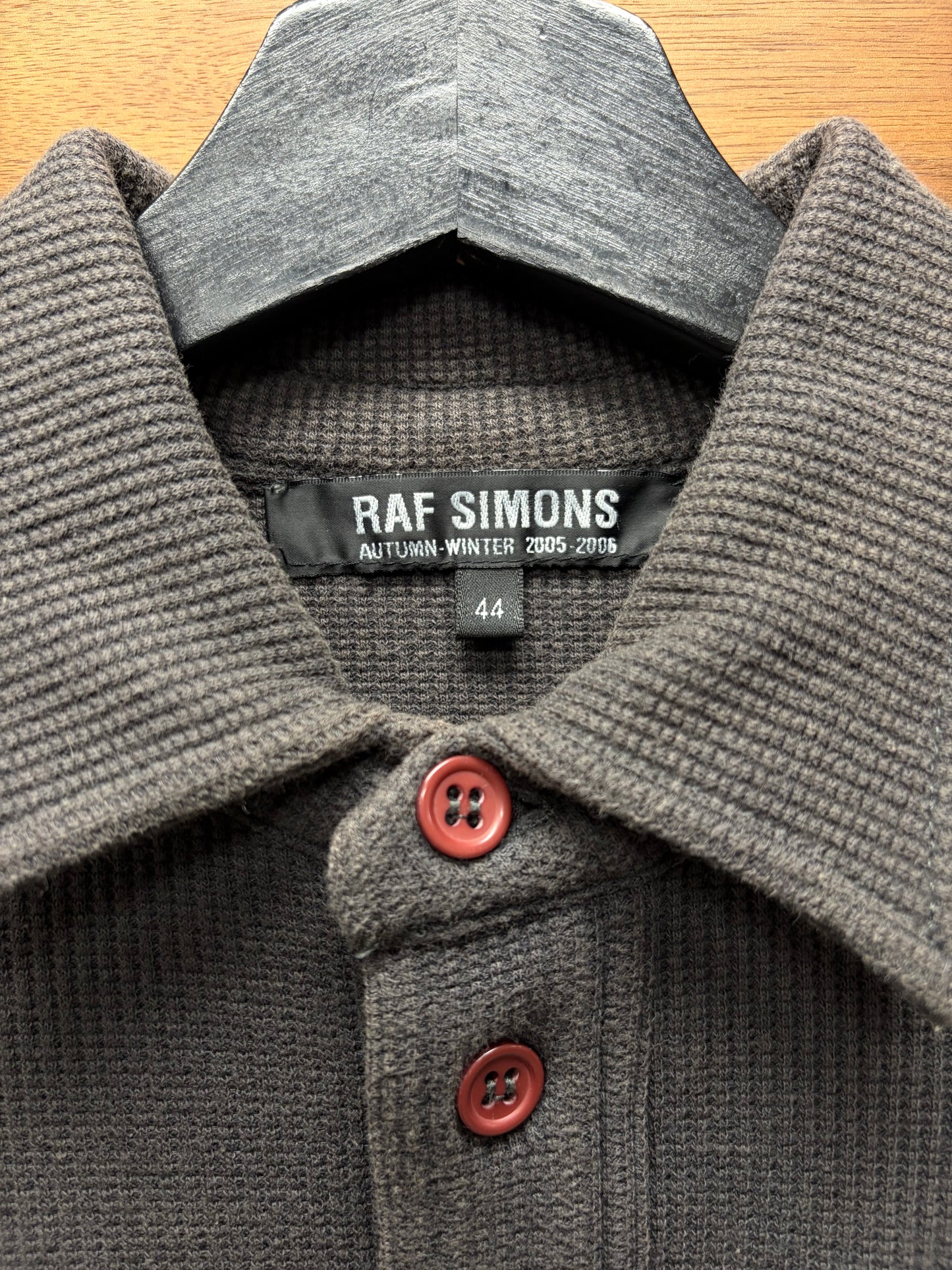 AW2005 Raf Simons ‘Poltergeist’ Thermal Cotton Long Sleeve Polo
