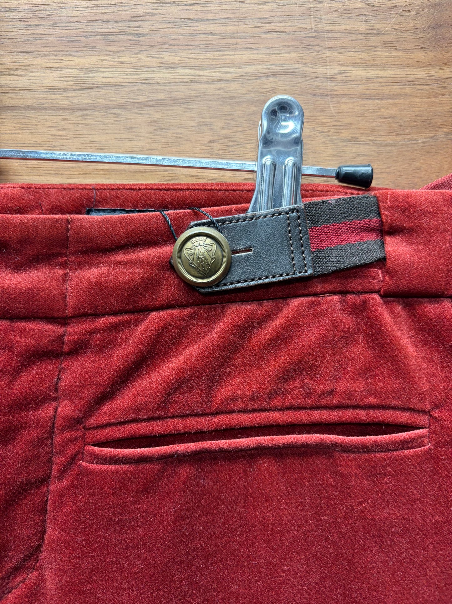 AW2008 Gucci by Frida Giannini Low Rise Velvet Flared Leg Pants