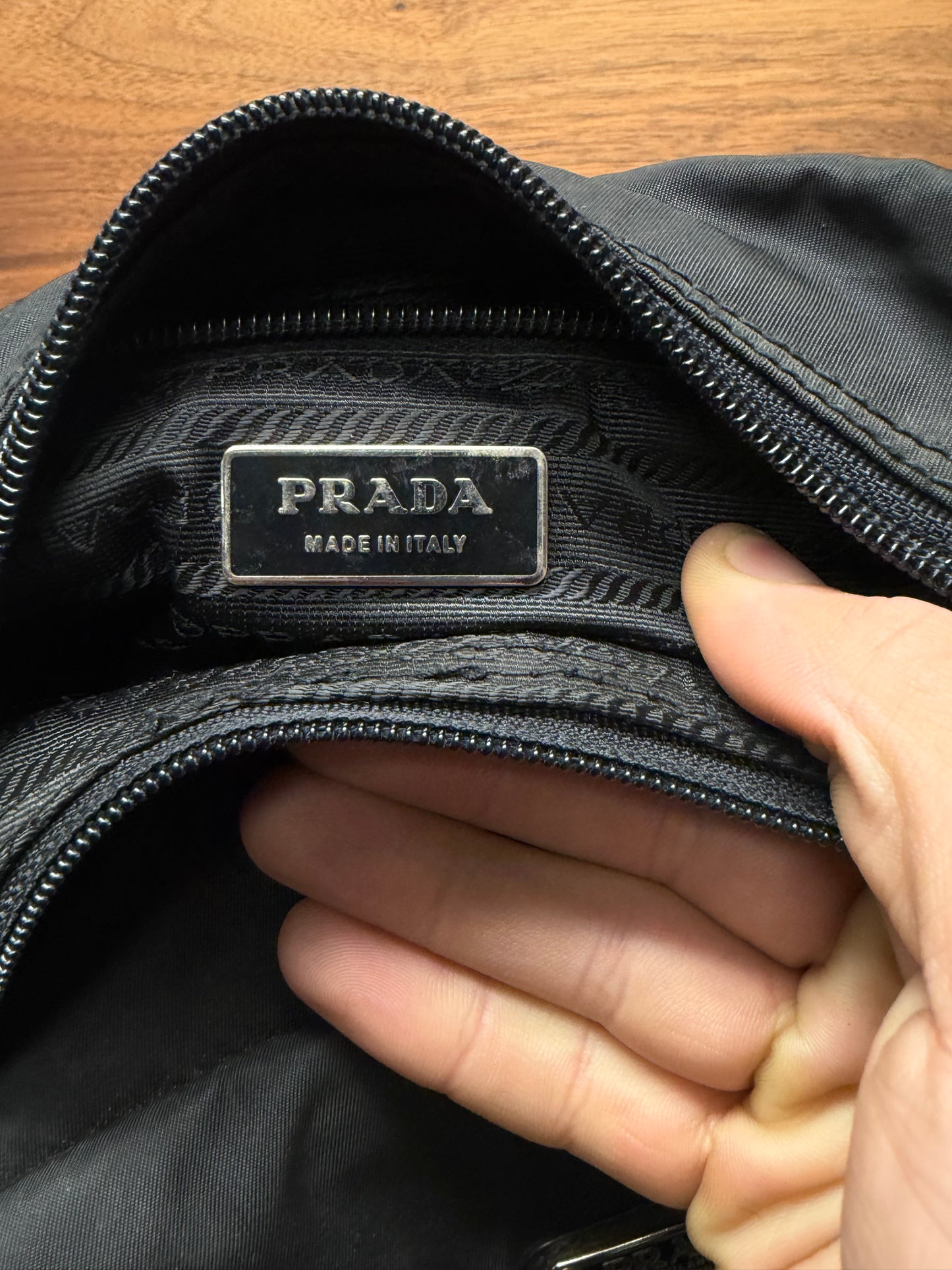 Prada Black Nylon Crossbody ‘Hobo’ Bag