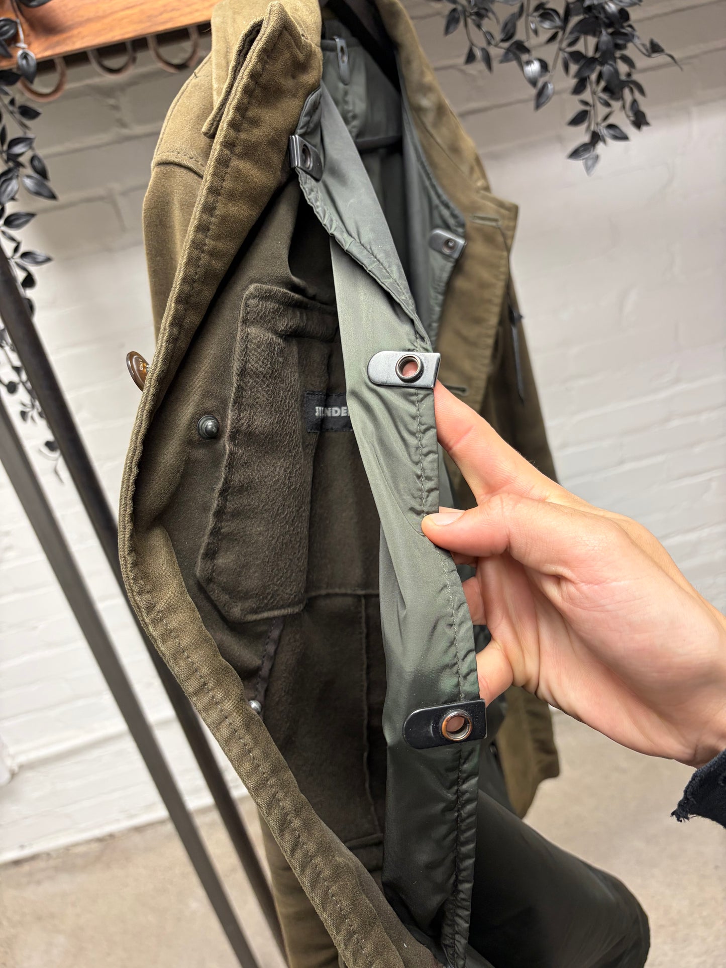 Jil Sander by Raf Simons Moleskin Military ‘Field’ Jacket with Removable Liner
