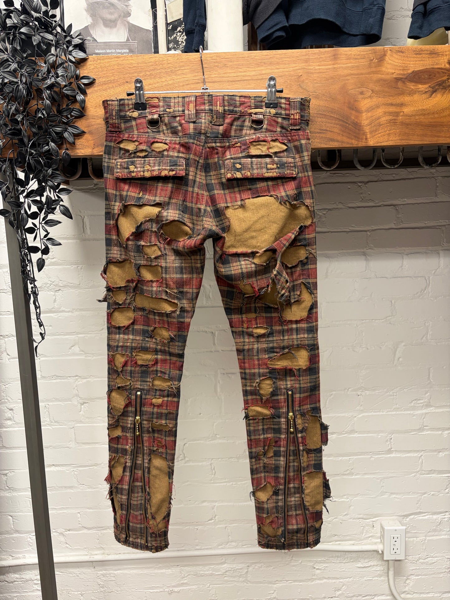 Blackmeans ‘Crust Punk’ Thrash Distressed Plaid Scab Pants