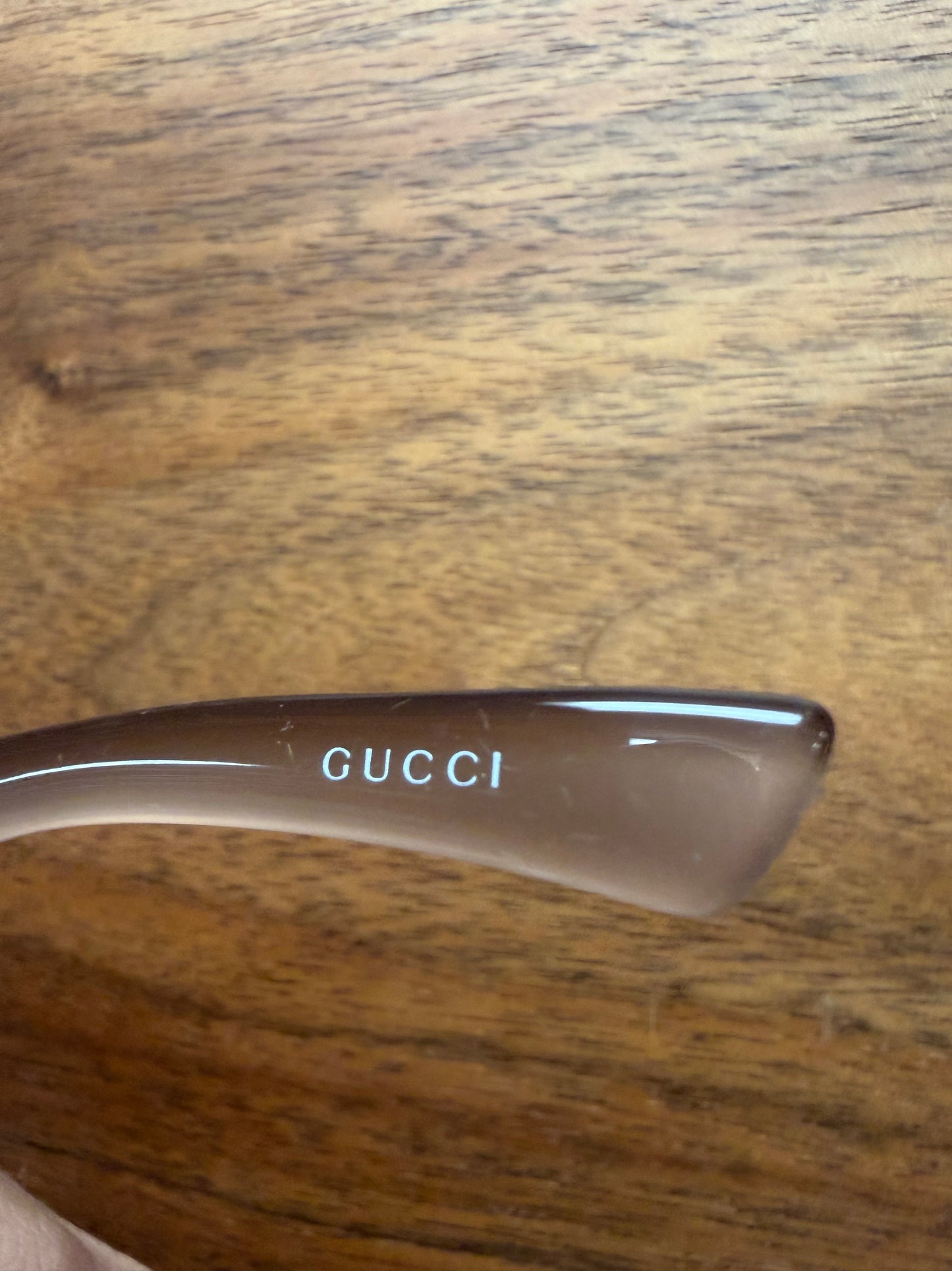 Gucci Translucent Pink ‘Horsebit’ Rounded Shape Sunglasses