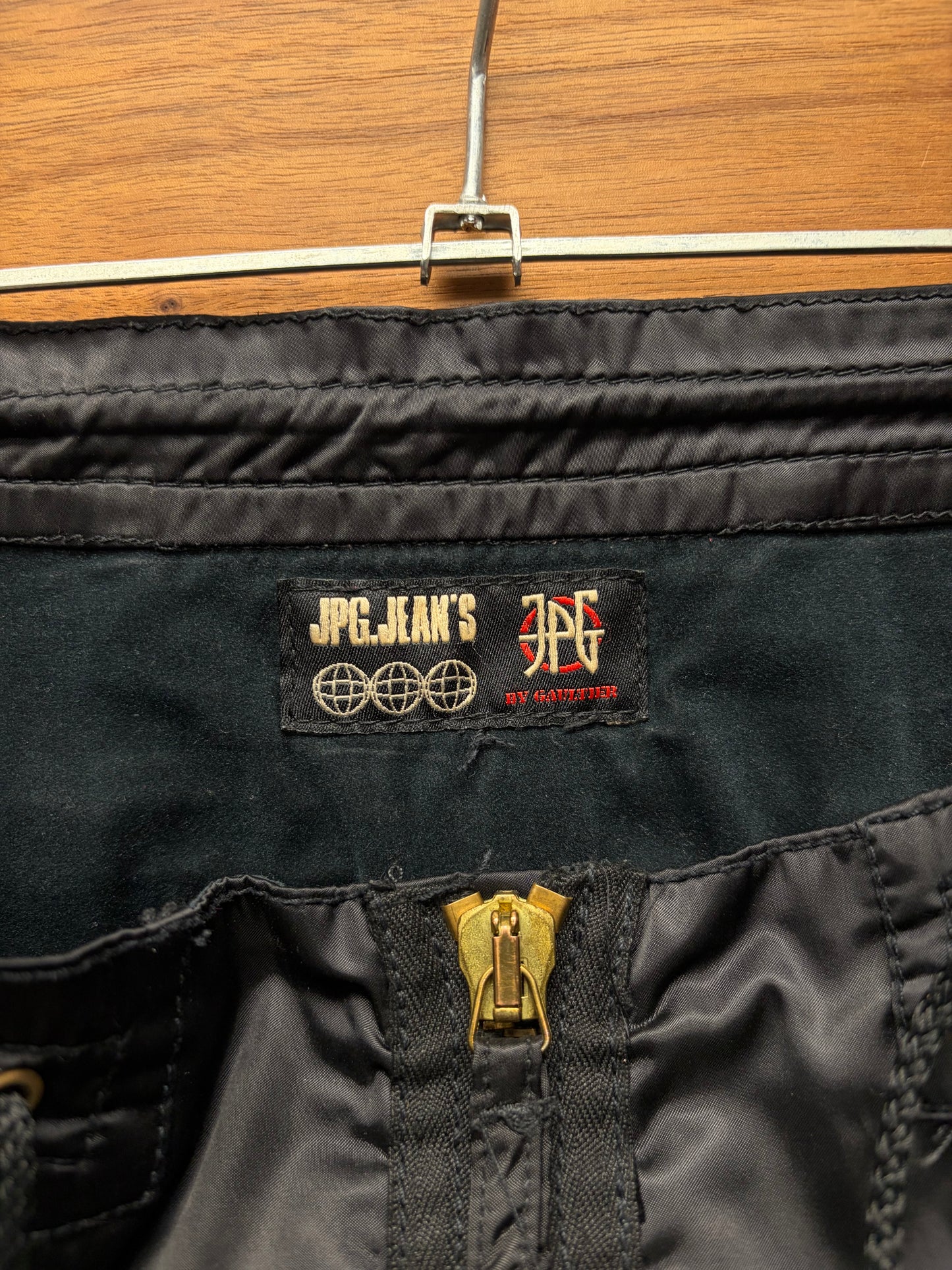 AW2003 Jean Paul Gaultier ‘Parachute’ Black Bondage Cargo Pants