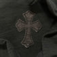 Chrome Hearts Leather Cross Patch Henley Shirt