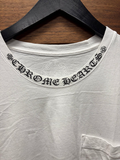Chrome Hearts ‘Scroll Neck Logo’ White T-Shirt