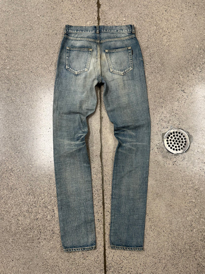2019 Saint Laurent ‘Faded Blue’ D02 Skinny Jeans