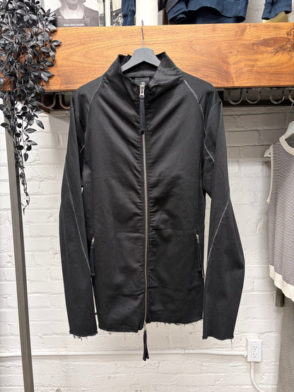 Thom Krom Contrast ‘Scar-Stitch’ Black Zip-Up Jacket