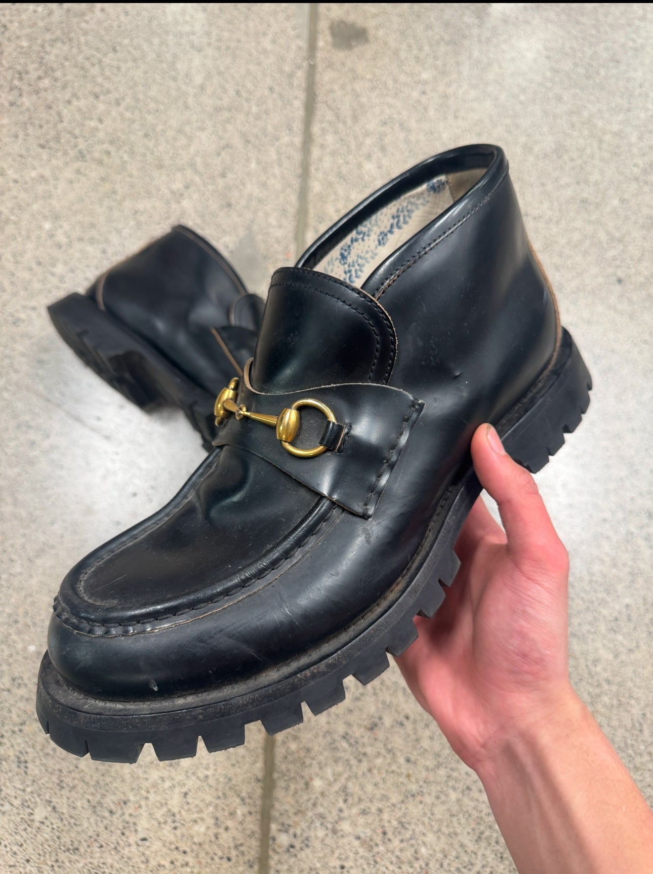 Gucci Horsebit Loafer Black Leather Boots