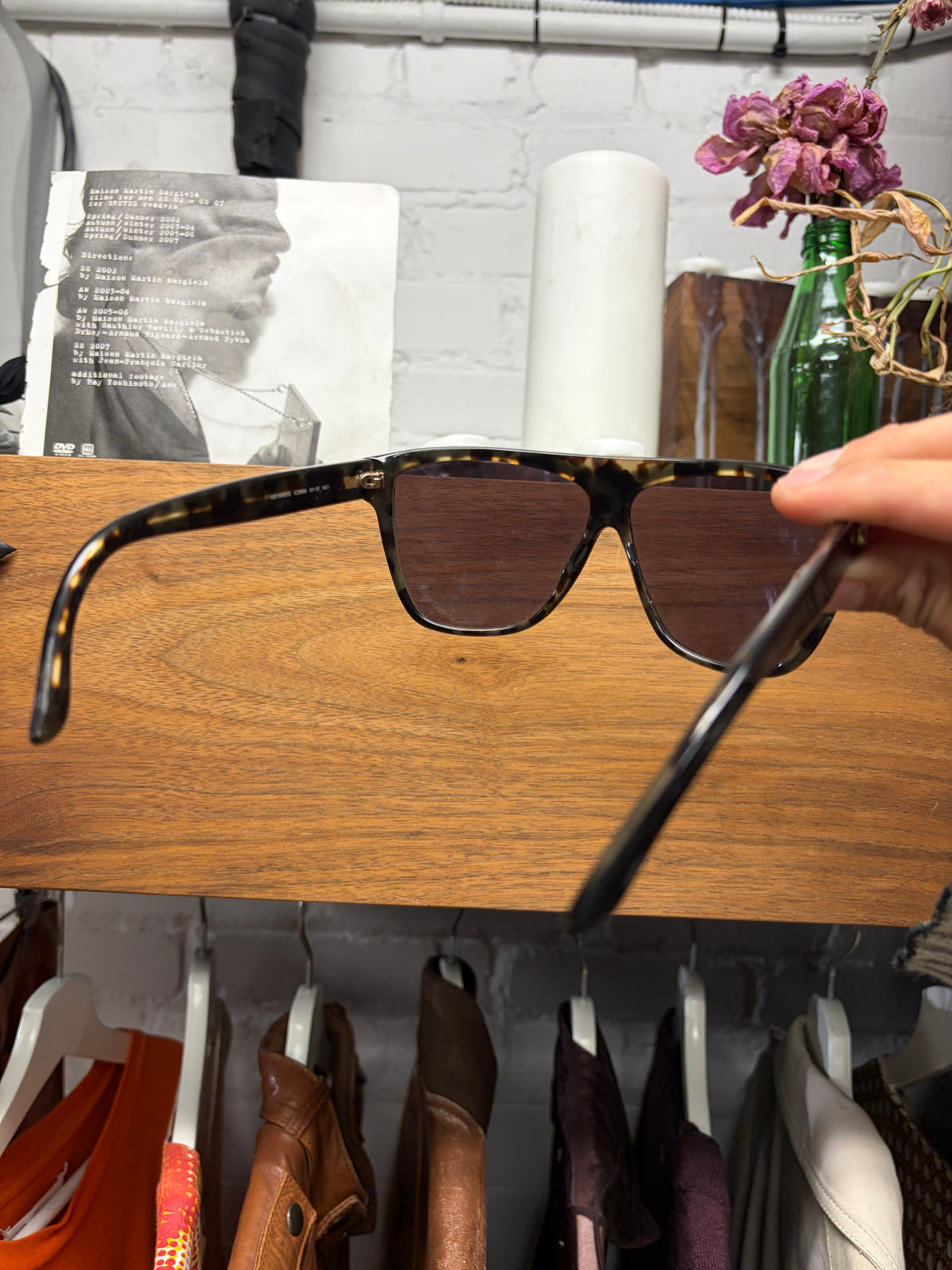 Gucci Brown/Gold ‘GG Logo’ Tortoiseshell Aviator Sunglasses