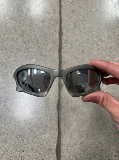 Balenciaga ‘Bat’ Winged Frame Metallic Sunglasses