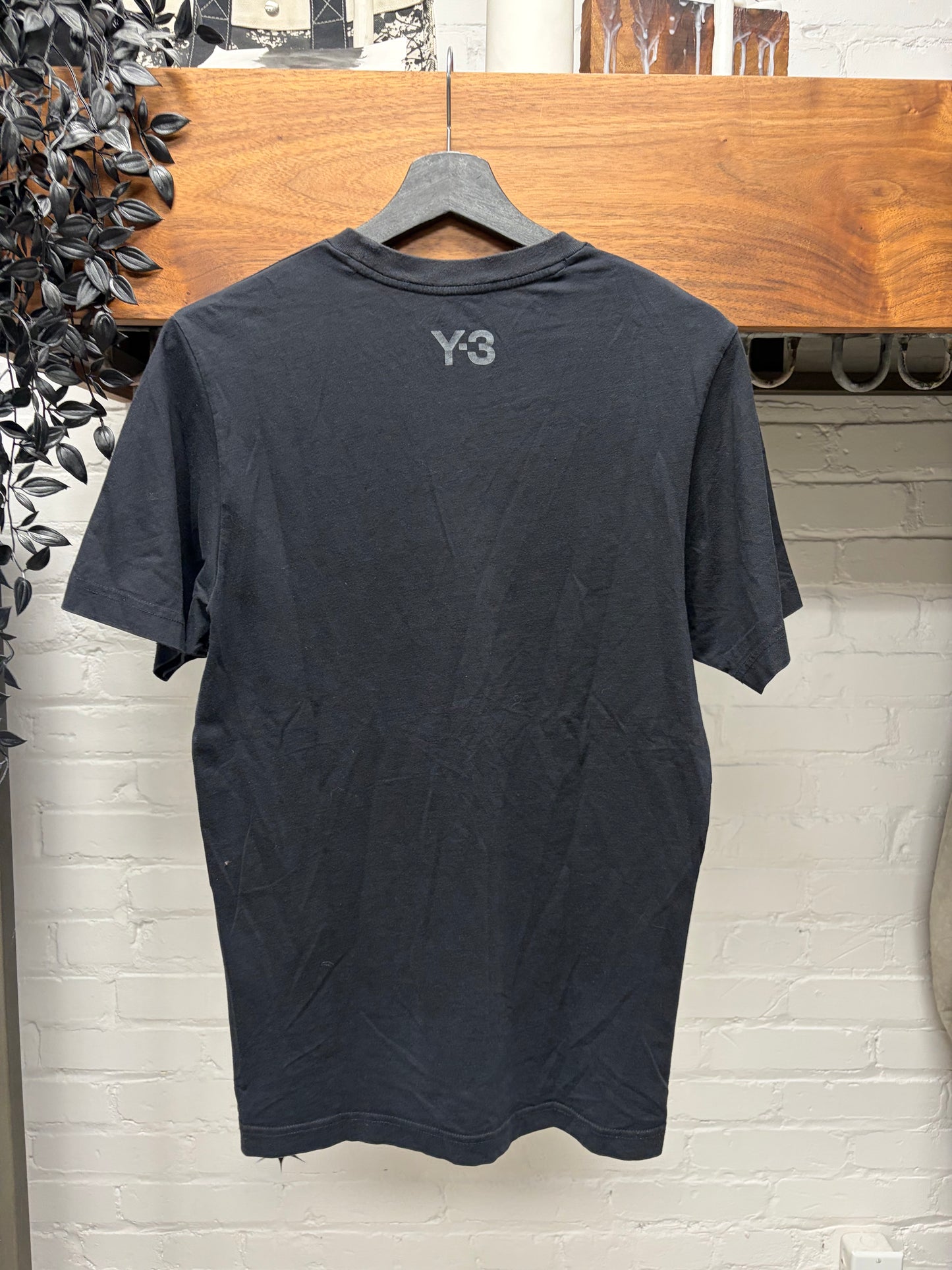 Y-3 by Yohji Yamamoto ‘Steely Blue Eyed Ace’ Digital Black Graphic T-Shirt