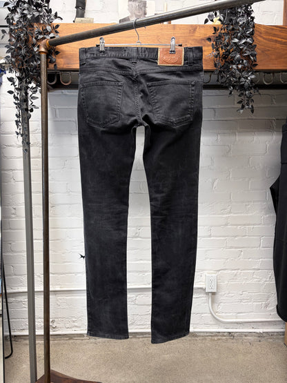 Roberto Cavalli Faded Black Denim Skinny Jeans