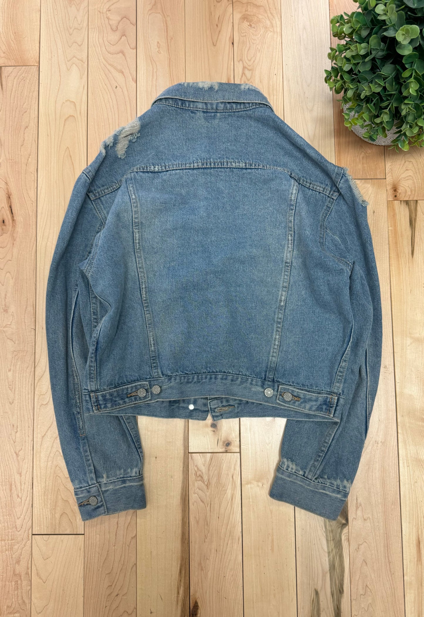 Acne Studios Distressed Blue Denim Jacket