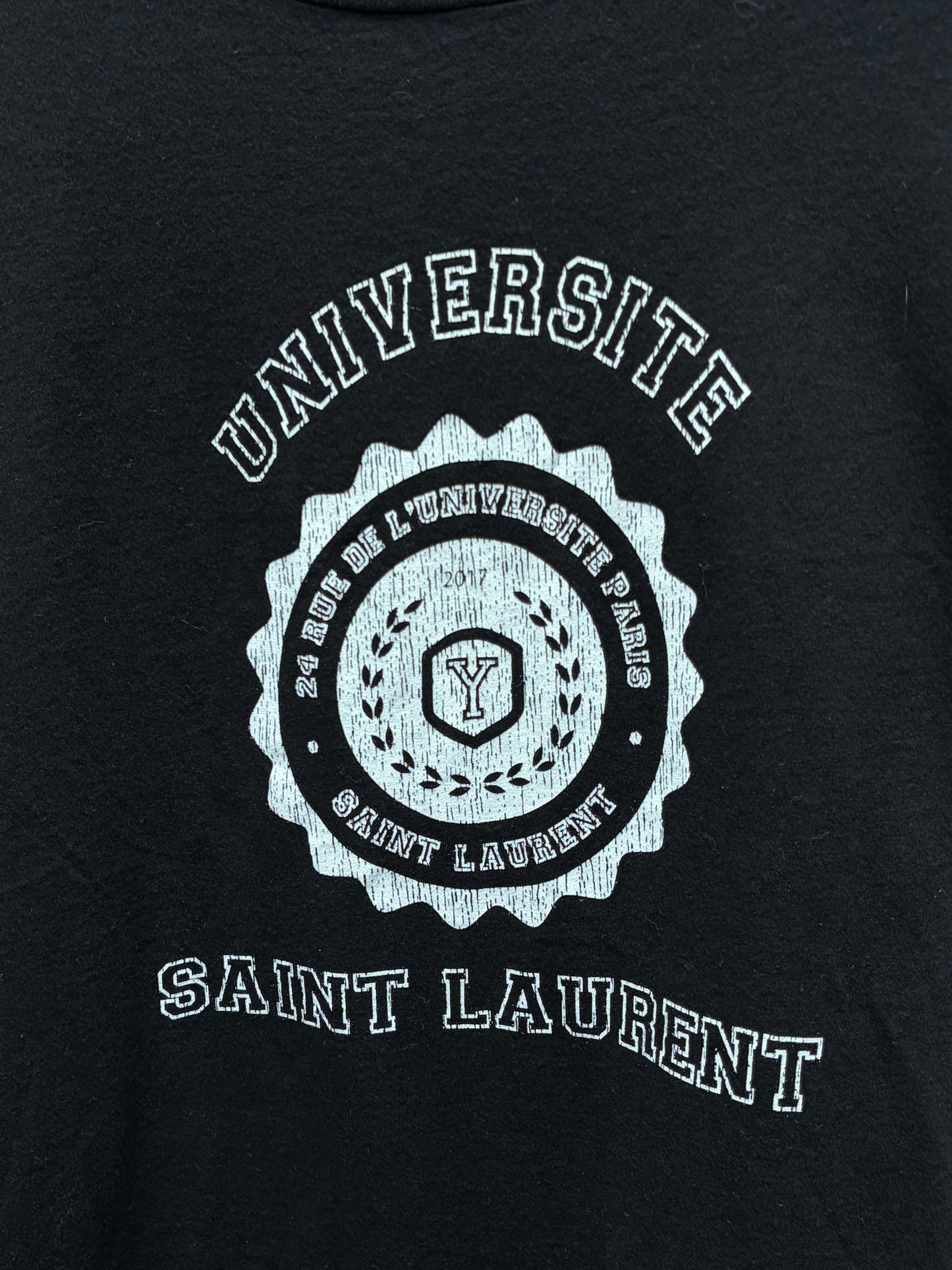 2016 Saint Laurent by Hedi Slimane ‘SL University’ Graphic T-Shirt