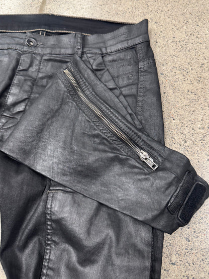 AW2013 Rick Owens ‘Memphis Cut’ Black Wax Denim