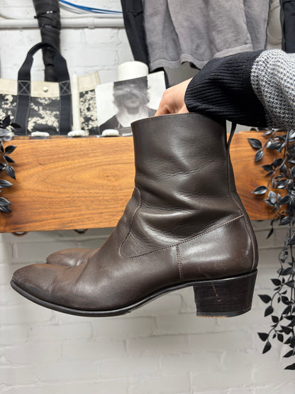 Yves Saint Laurent Rive Gauche by Tom Ford ‘Jonny’ Cuban Heel Leather Boots