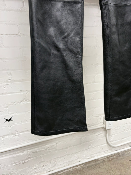 SS2023 Balenciaga ‘Garde Robe’ Leather Flared Leg Pants