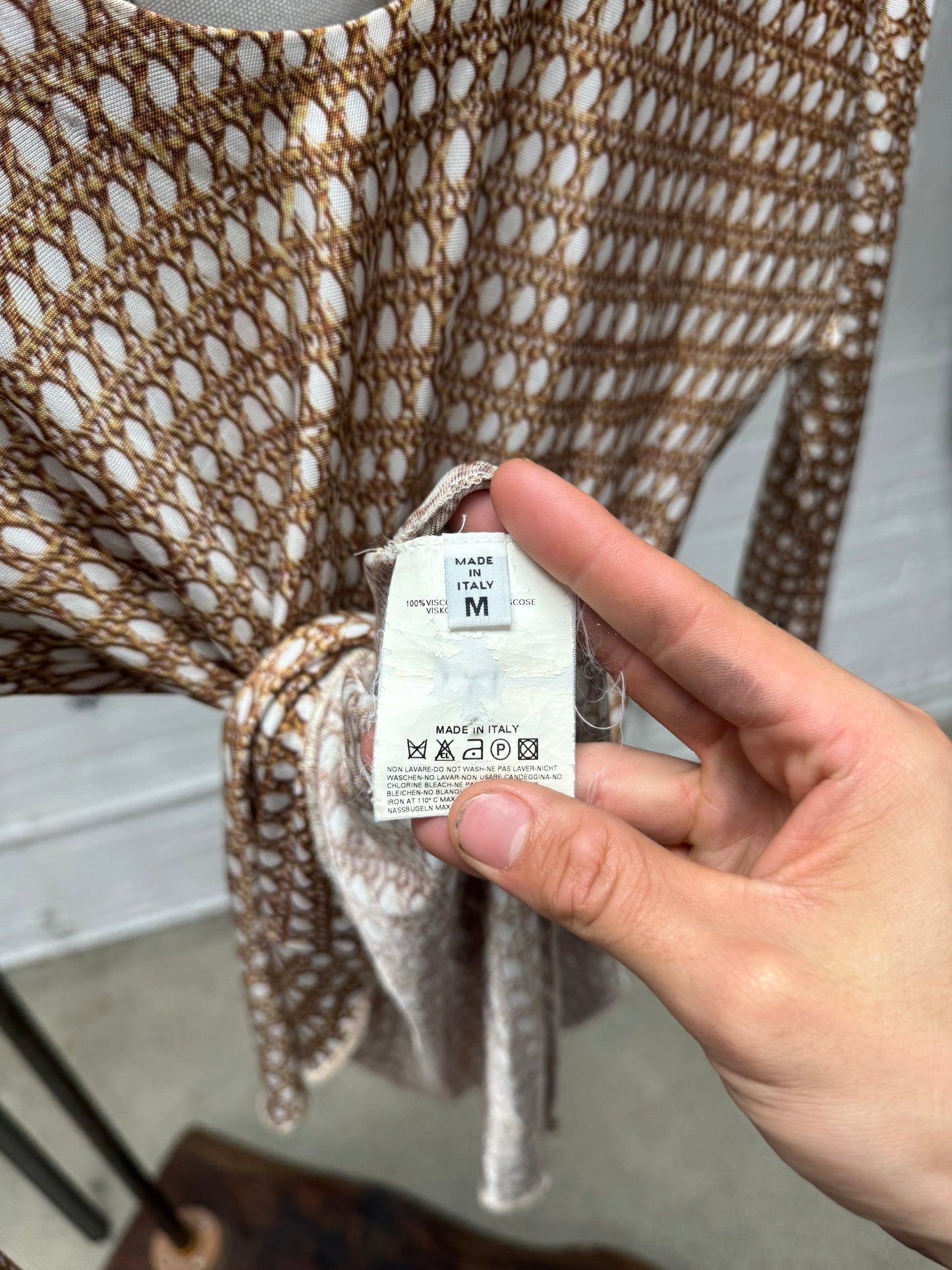 Maison Martin Margiela ‘Basket Weave’ Viscose Long Sleeve Shirt