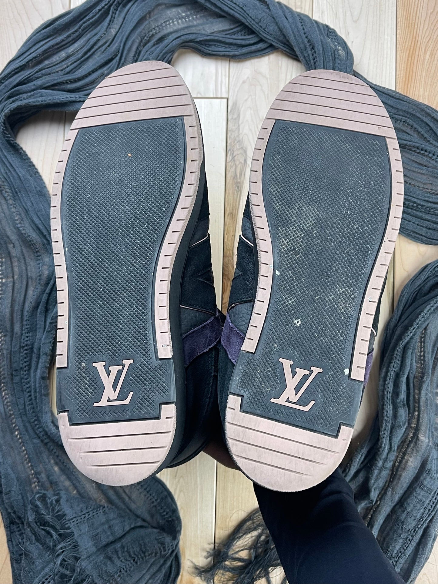 Louis Vuitton Suede/Leather Purple Basketball Sneakers