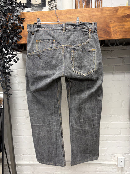 Yohji Yamamoto ‘Y’s’ Sideways Asmmetric Grey Bootcut Denim