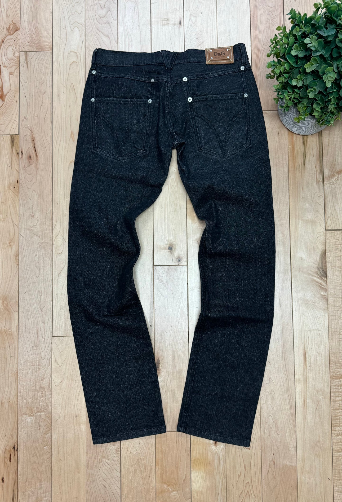 2000s Dolce & Gabbana Black Low Rise Slim/Skinny Denim