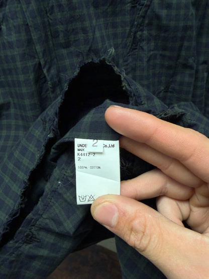 SS2013 Undercover ‘Middle Finger’ Plaid Short Sleeve Collared Shirt