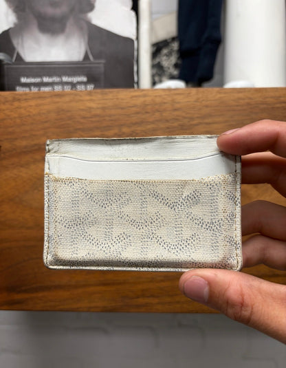 Goyard ‘Saint Sulpice’ White Leather Cardholder Wallet