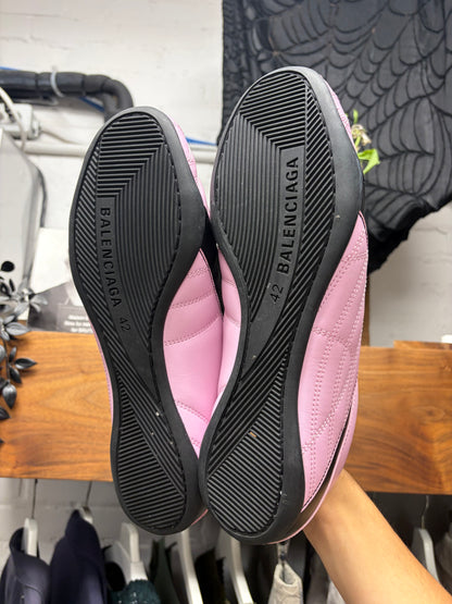 Balenciaga Pink/Black ‘Zen’ Leather Low Top Sneakers
