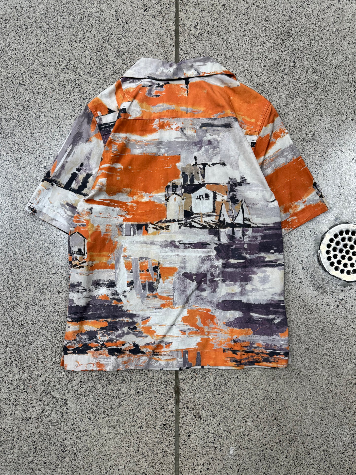 AW2017 Prada ‘Village’ Camp Collar Oil Painting Shirt