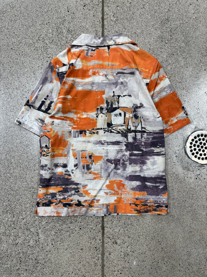AW2017 Prada ‘Village’ Camp Collar Oil Painting Shirt