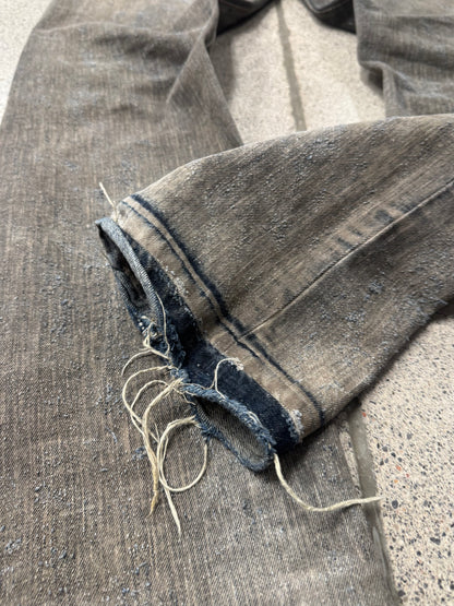 AW2007 Rick Owens ‘Exploder’ Distressed Dust Denim