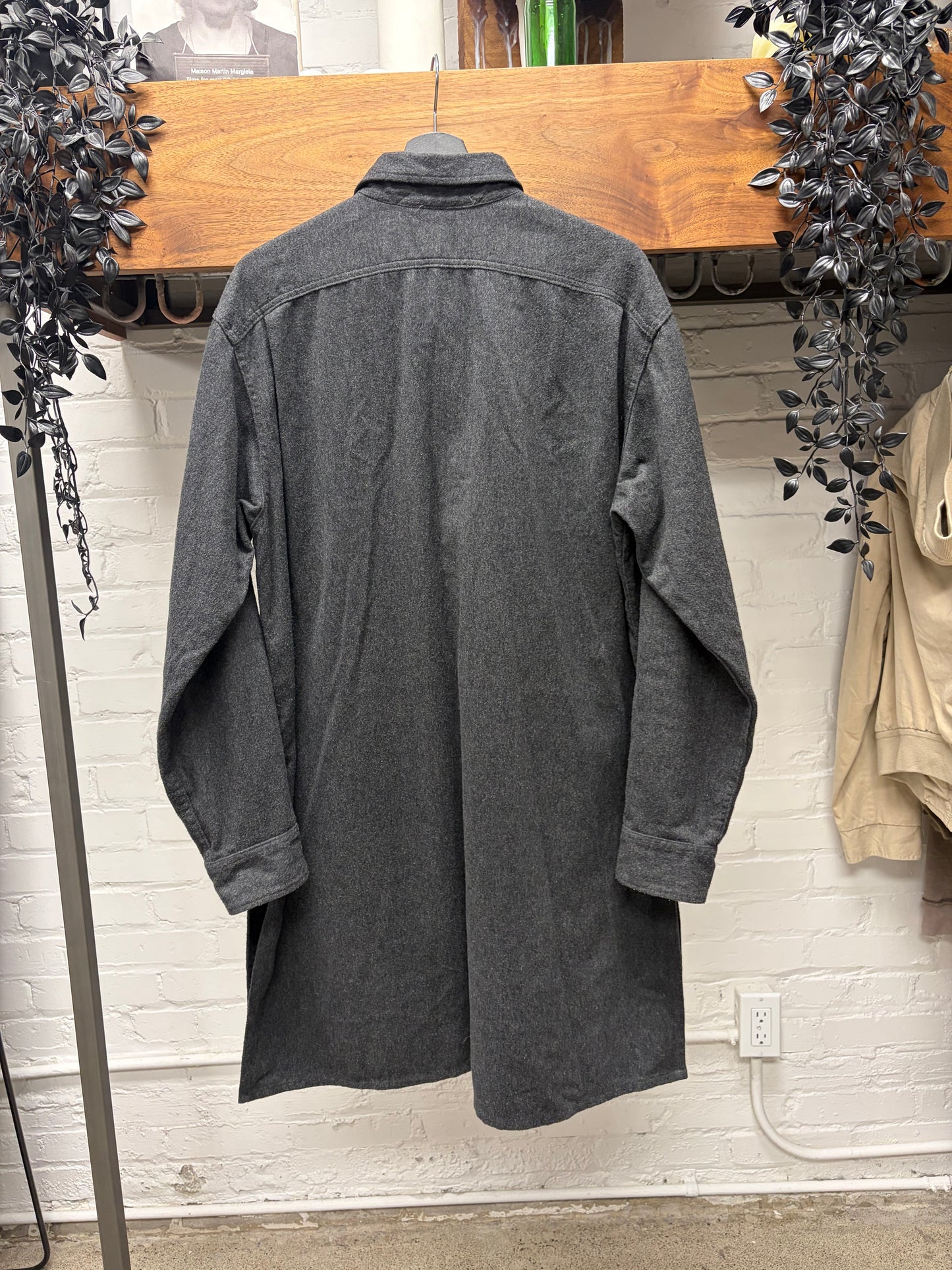 Engineered Garments Long Length Grey Wool Trench Coat