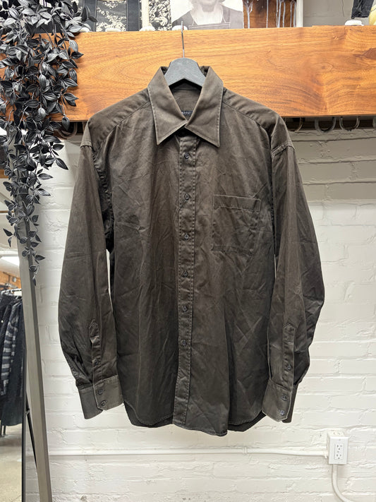 2000s Gucci Sun Faded Brown Button Up Shirt
