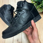 Nike ‘Triple Black’ Leather Dunk High Sneakers