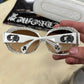 Chrome Hearts ‘Sweet Young Thang’ White/Silver Oval Sunglasses