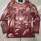 SS2001 Jean Paul Gaultier ‘Satan’ Gargoyle Print Mesh 3/4 Sleeve Top